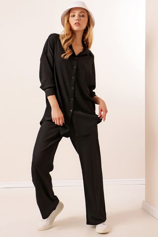 Camisa e calças - Preto