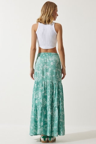 Saia comprida - Verde-água