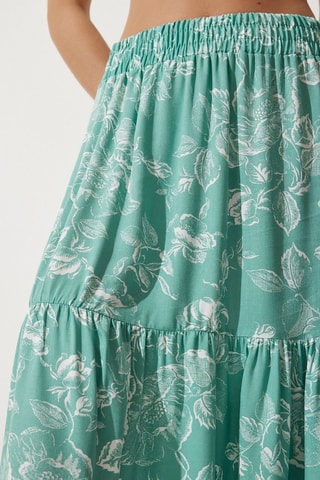 Saia comprida - Verde-água