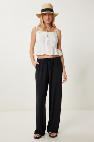 Calças palazzo - Preto