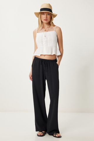 Calças palazzo - Preto