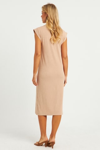 Vestido direito - Bege