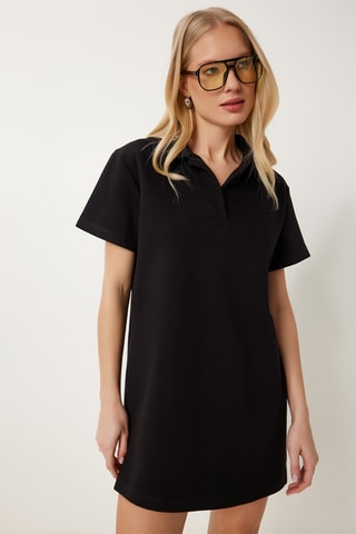 Vestido-polo - Preto