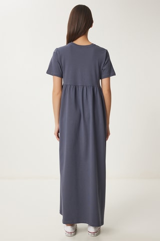 Vestido comprido - Cinzento-escuro