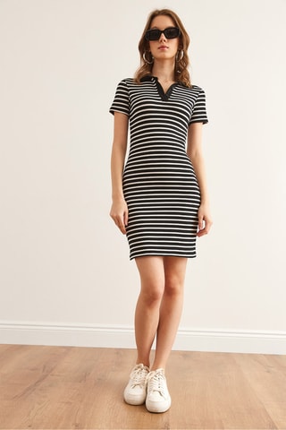 Vestido-polo - Preto