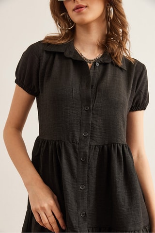 Vestido-camisa - Preto