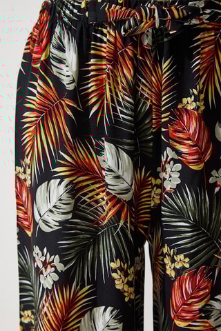 Calças palazzo - Preto e vermelho tijolo