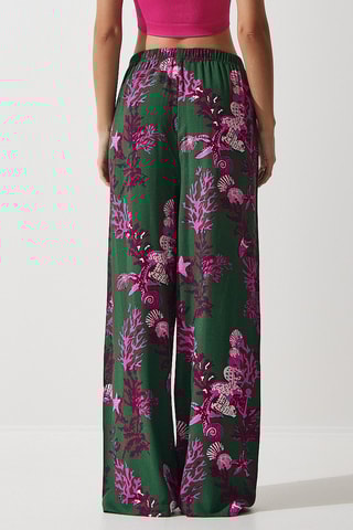 Calças palazzo - Verde-escuro