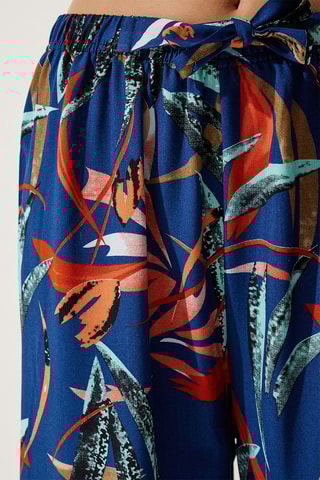 Calças palazzo - Azul-marinho