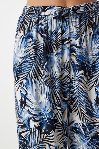 Calças palazzo - Azul-marinho