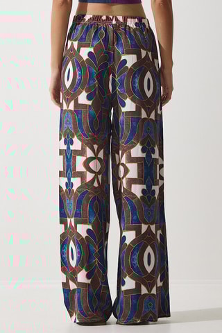 Calças palazzo - Azul-marinho