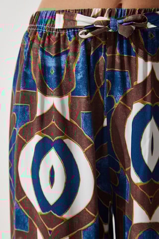 Calças palazzo - Azul-marinho