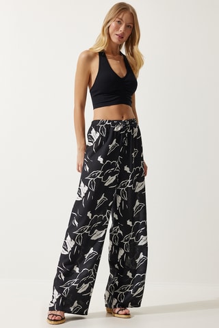 Calças palazzo - Preto