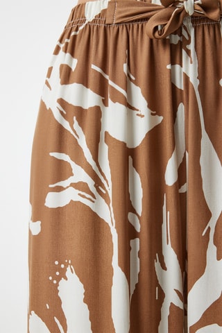 Calças palazzo - Castanho-claro