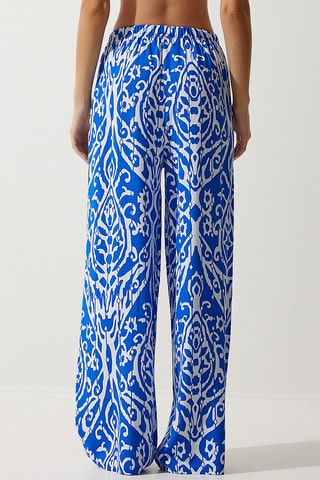 Calças palazzo - Azul-real