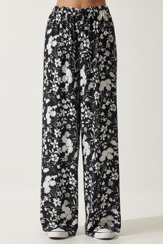 Calças palazzo - Preto