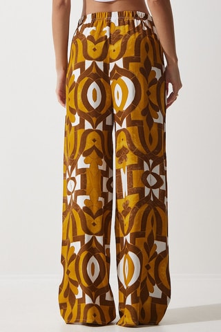 Calças palazzo - Mostarda