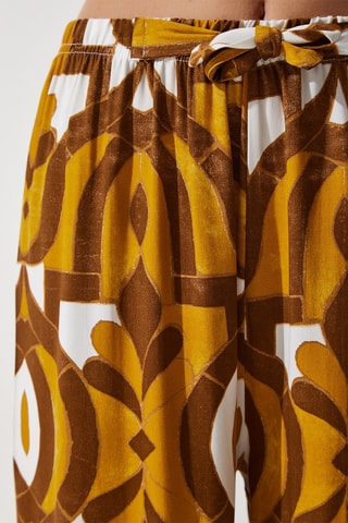 Calças palazzo - Mostarda