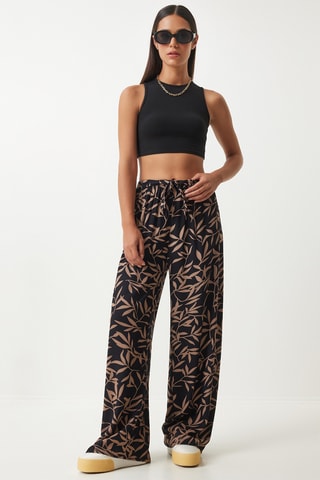 Calças palazzo - Preto
