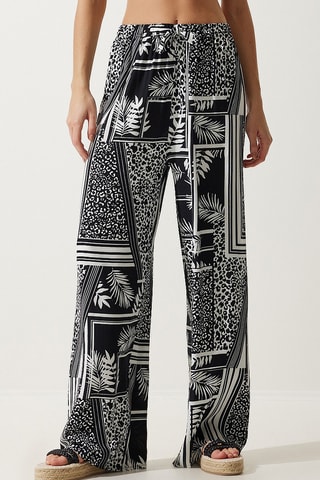 Calças palazzo - Preto