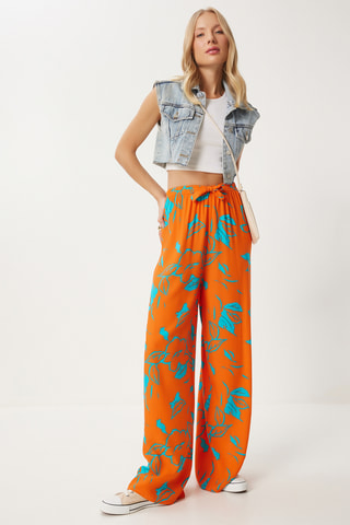 Calças palazzo - Laranja