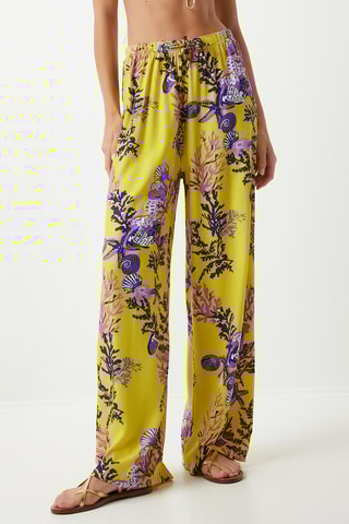 Calças palazzo - Amarelo
