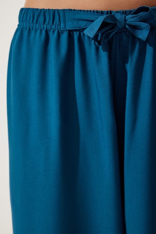 Calças palazzo - Azul-petróleo