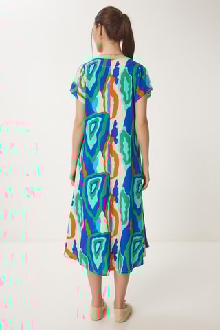 Vestido direito - Azul-cobalto