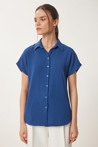 Camisa - Azul-cobalto