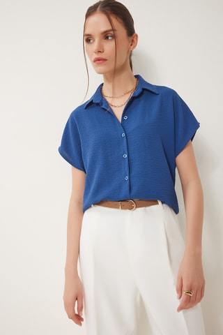 Camisa - Azul-cobalto