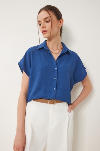 Camisa - Azul-cobalto