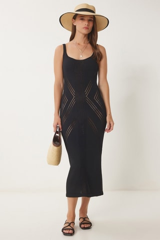 Vestido direito - Preto