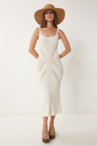 Vestido direito - Cru