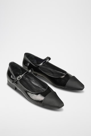 Babies em pele envernizada - Preto