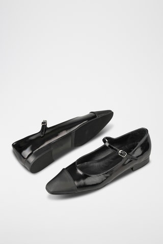 Babies em pele envernizada - Preto