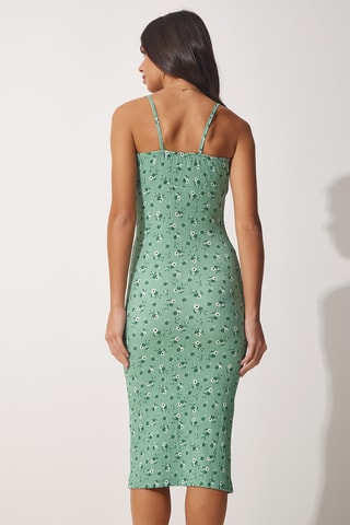 Vestido direito - Verde-claro