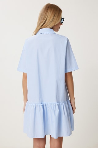 Vestido-camisa - Azul-celeste