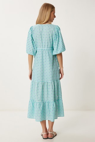 Vestido estilo patinadora - Verde-água