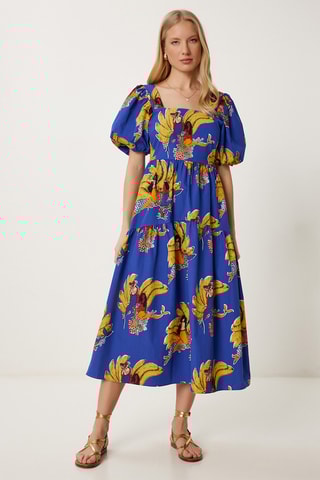 Vestido estilo patinadora - Azul-cobalto