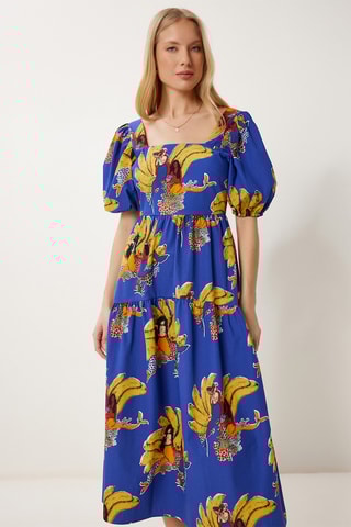 Vestido estilo patinadora - Azul-cobalto