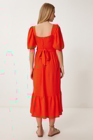 Vestido estilo patinadora - Laranja