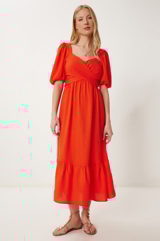 Vestido estilo patinadora - Laranja