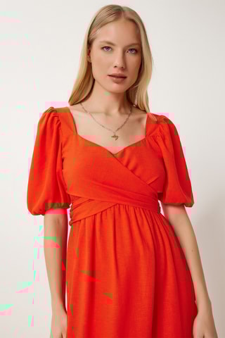 Vestido estilo patinadora - Laranja