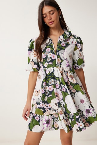 Vestido estilo patinadora - Verde-claro