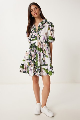 Vestido estilo patinadora - Verde-claro