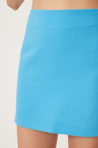 Minissaia de cintura alta - Azul-celeste