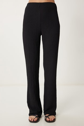 Calças cintura subida e top - Preto