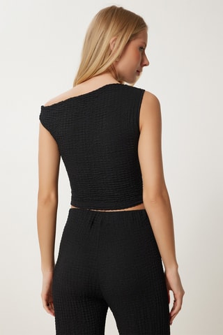 Calças cintura subida e top - Preto