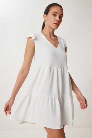 Vestido trapézio - Branco