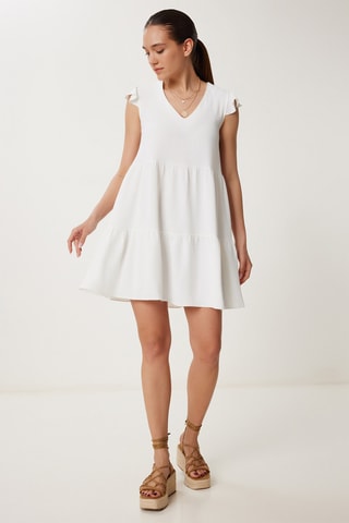 Vestido trapézio - Branco